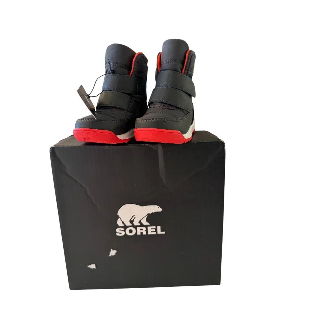 Sorel Toddler Whitney II Strap Size 5 Infant Jet Poppy Red NWB